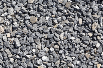 Crushed grey stones