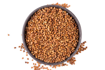 Buckwheat groats in a bowl