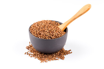 Buckwheat groats in a bowl