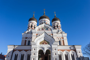 Domes of Alexander Nevsky Cathedral in Tallinn