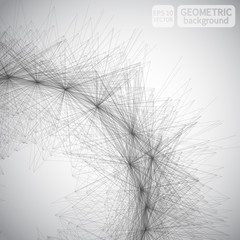 Abstract vector polygonal background. Graphic geometric modern, design style illustration. Mesh surface with poly shapes. Modern contemporary modeling. 