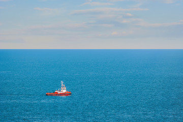 Tugboat in the Sea © Sergej Razvodovskij