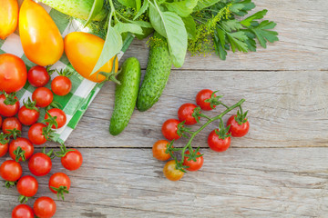 Fresh ripe vegetables