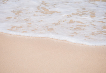 Waves on the sandy beach