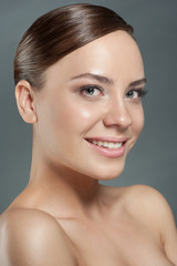 Fototapeta premium Girl makeup hairstyle, European