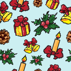 Новогодний бесшовный фон