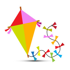 Kite Vector Isolated on White