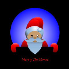 Santa claus on black