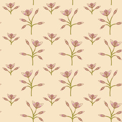 Seamless flower background pattern