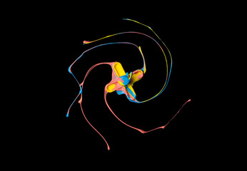 high speed image of paint streaking