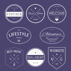 Vintage styled design hipster icons.