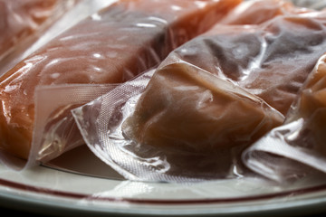 Verpackte gefrorene Lachsfilets
