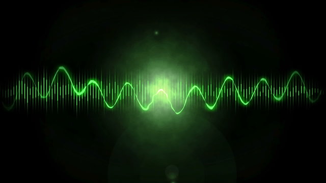 Motion Background with Audio Waves and Spectrum