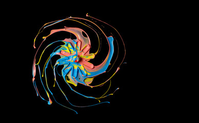 high speed image of paint streaking
