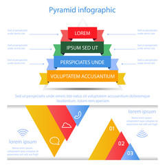 Business pyramid infographic vector