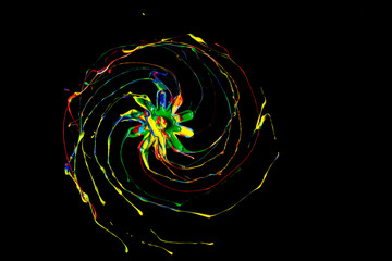 high speed image of paint streaking