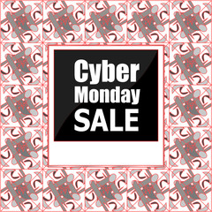 Sale banners design. Cyber monday sale inscription design template. Cyber monday sale concept. Vector illustration