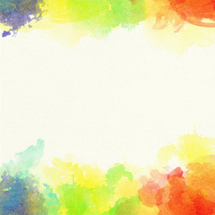 Abstract hand drawn watercolor background. Watercolor composition for scrapbook elements with empty space for text message.