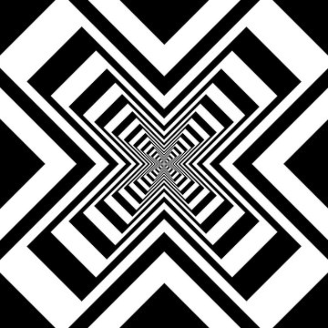 Concentric dashing crosses