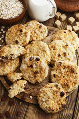Homemade cookies  with raisins