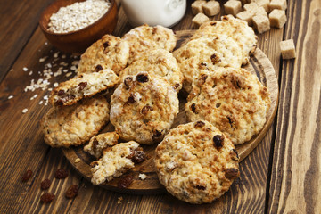 Homemade cookies  with raisins