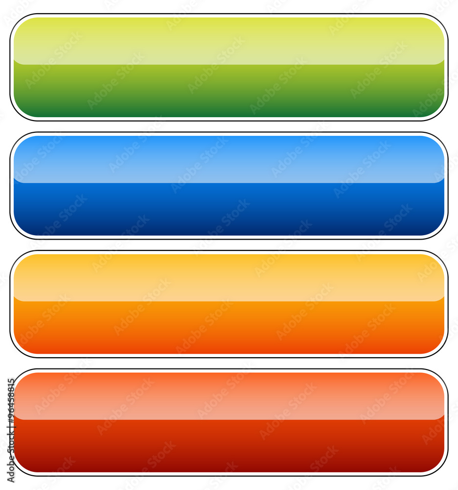 Poster empty rectangular button, banner backgrounds with rounded corner