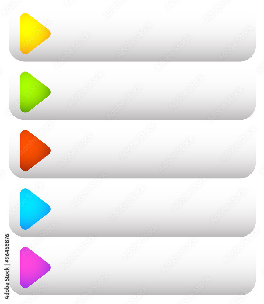 Aufkleber empty rectangular button, banner backgrounds. vector art.