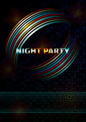 Template of flyer for night club party