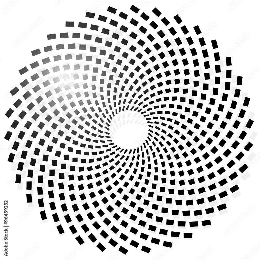 Poster abstract circular mosaic motif with slight shadow