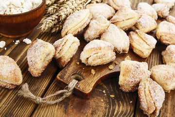 Homemade cookies with curd
