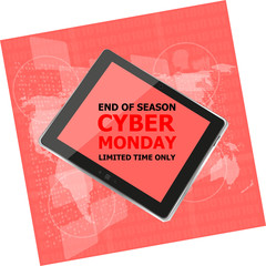 Cyber monday sale. Super sale banner design. Cyber monday discounts. Vector illustration