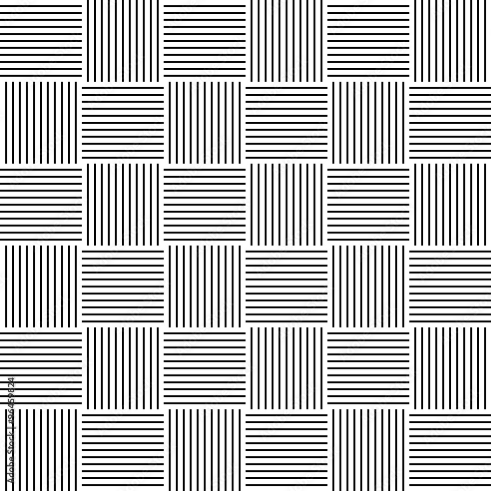 Poster Seamless pattern with lined alternating squares. Vector art.