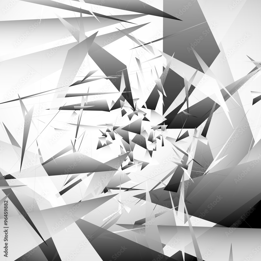 Poster Abstract background with random, angular shapes. vector art