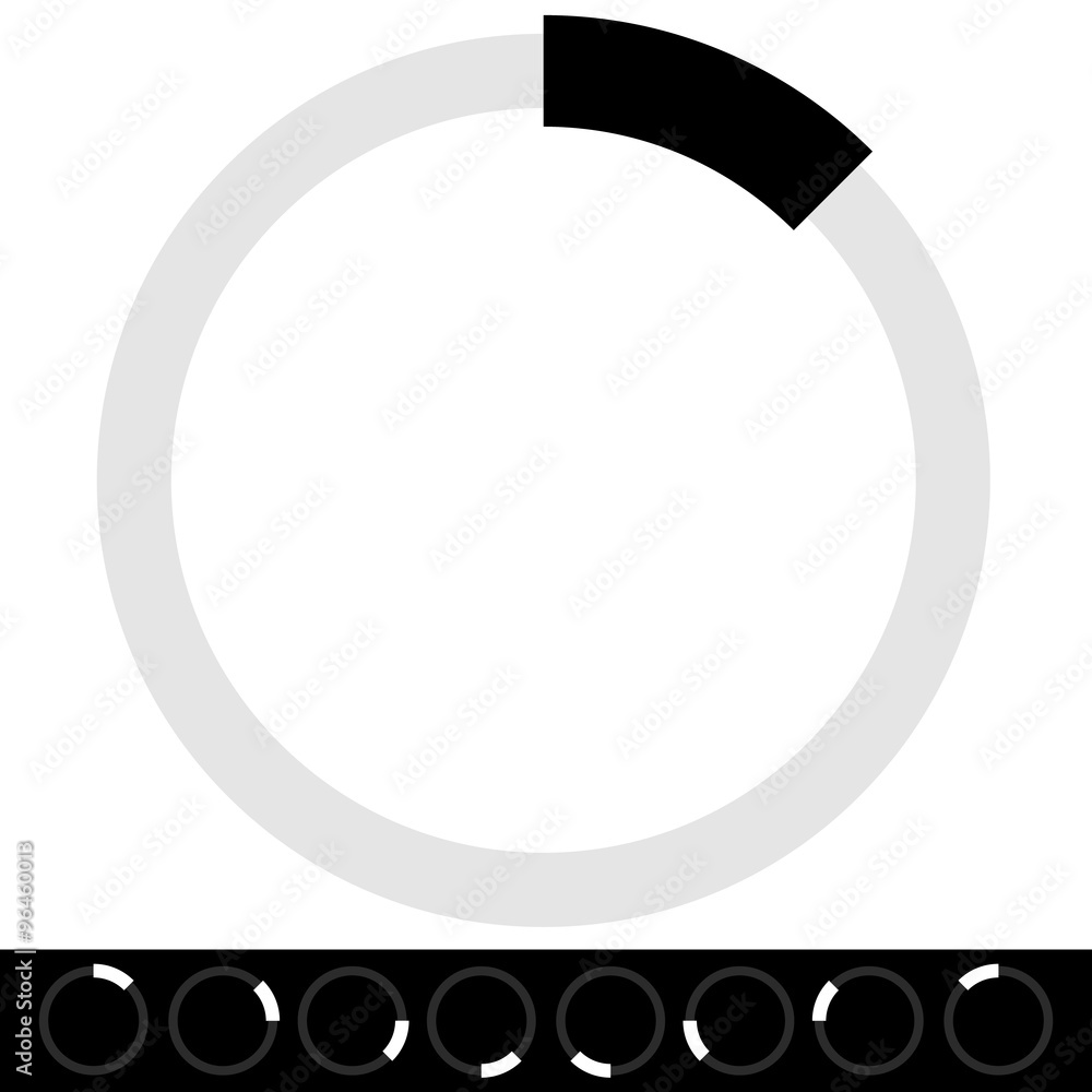 Poster transparent preloader or buffer shapes, symbols. circular progre