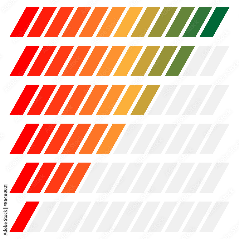 Aufkleber Progress or loading bar, indicator element. Vector.