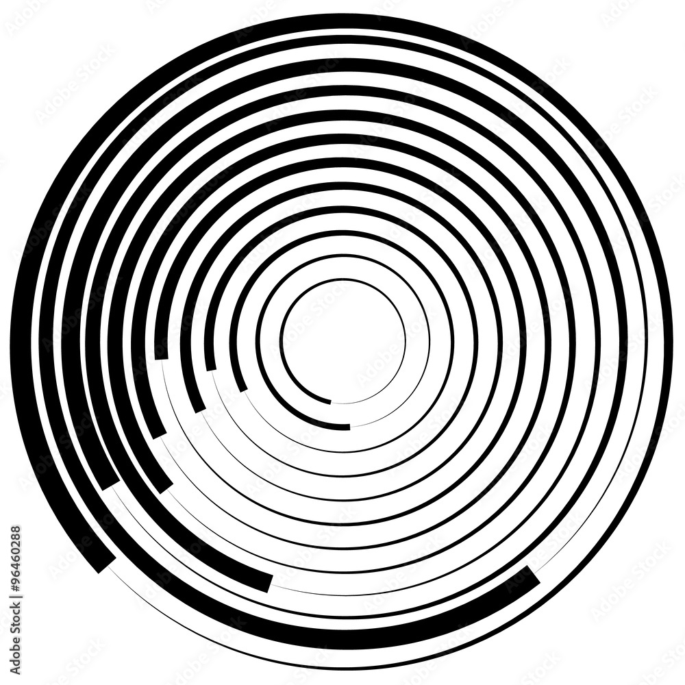 Poster abstract circular element on white. vector art.