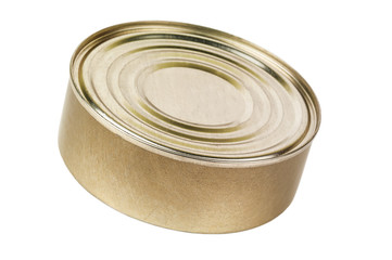 food in metallic tin
