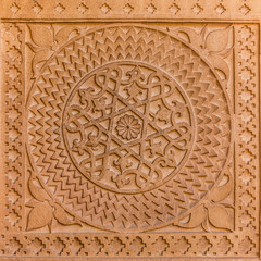 Carved sandstone plaque India.