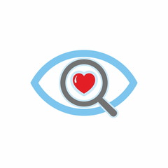 Logo. Icon search of love