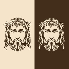 Face of Jesus hand drawn