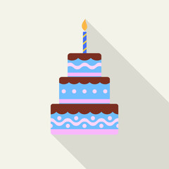 Birthday cake web icon