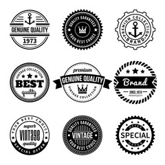Collection of Labels with retro vintage styled design