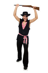 Man pirate isolated on the white background