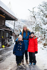 Family in Takayama town