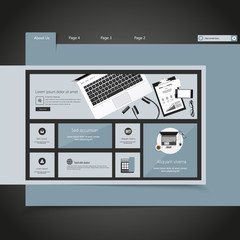 Business website design template. Vector Design.
