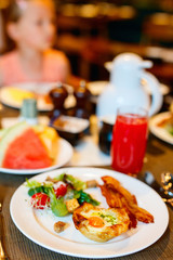 Breakfast with eggs