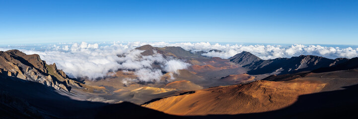 Naklejka na ściany i meble Panoramic view of Haleakala crater, Maui Hawaii