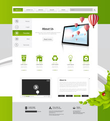 Eco website design template.
