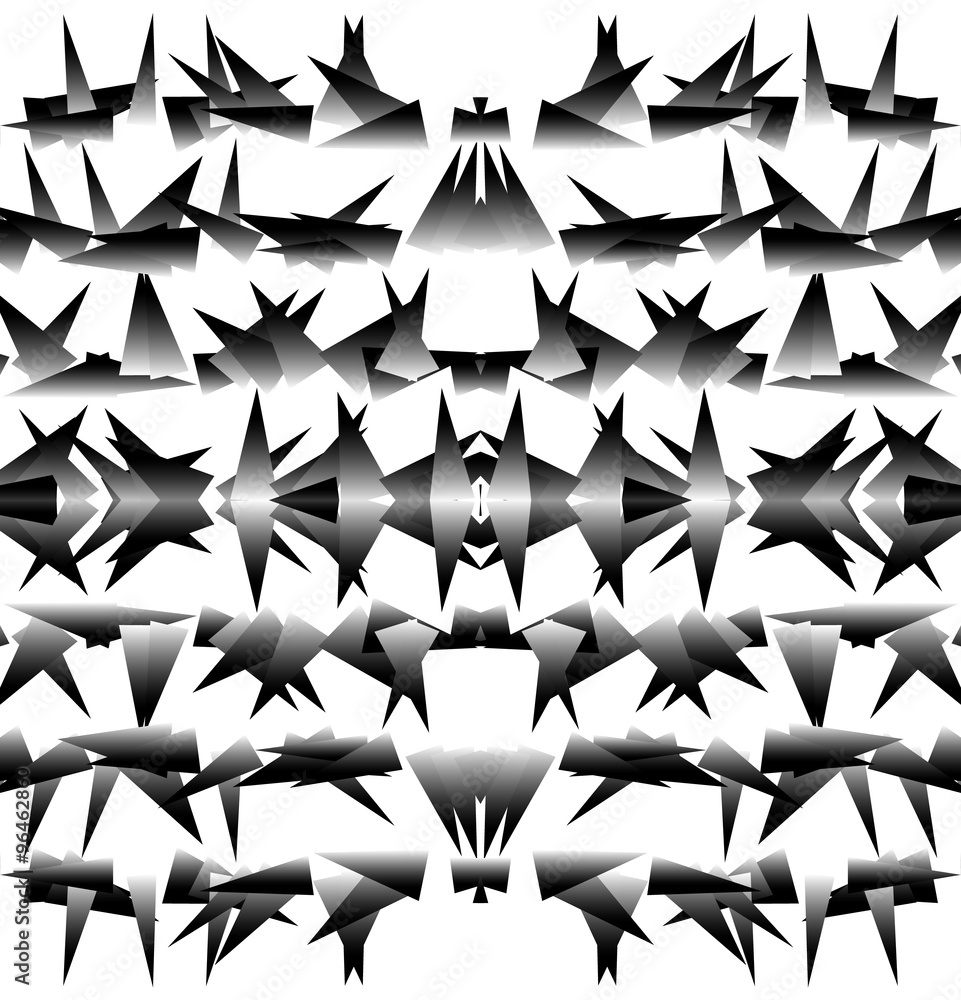 Aufkleber abstract black and white artistic vector image. repeatable