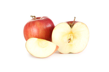 Fresh apples isolated on a white